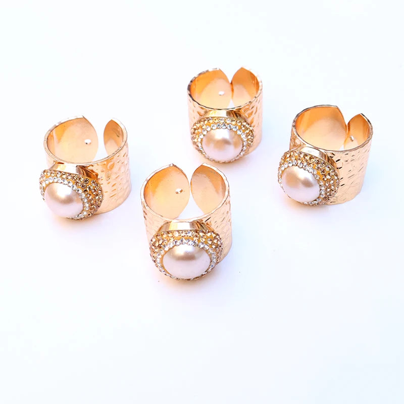 Irregular Natural Geode Stone Rings Agate Slices Wide Open Ring for Women Men Boho Resizable Finger Jewelry
