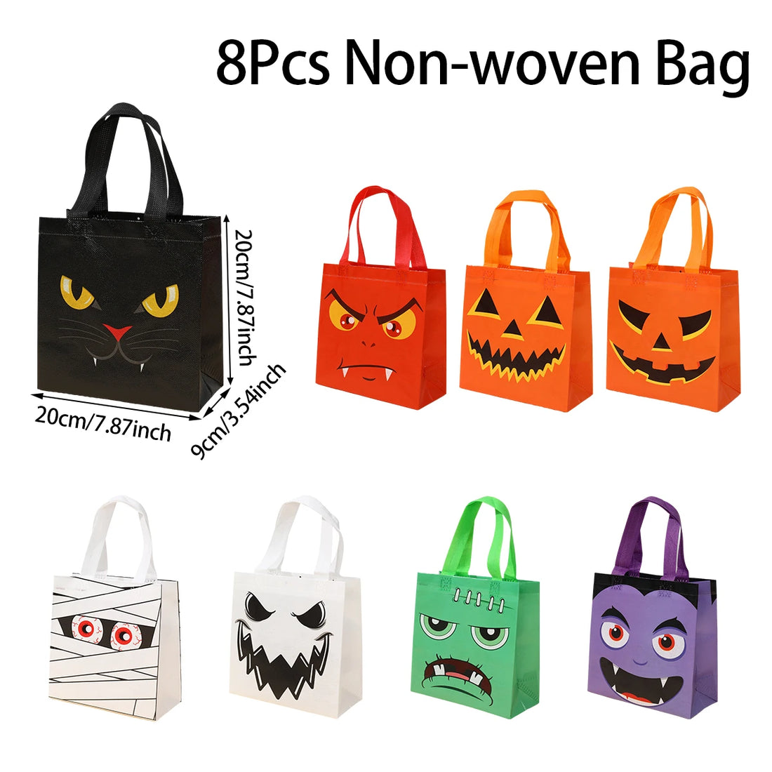Halloween non-woven bag Halloween Party Decor For Home 2024 Trick or Treat for Kid Toys Favor Halloween Party Supplies Favor - Charlie Dolly