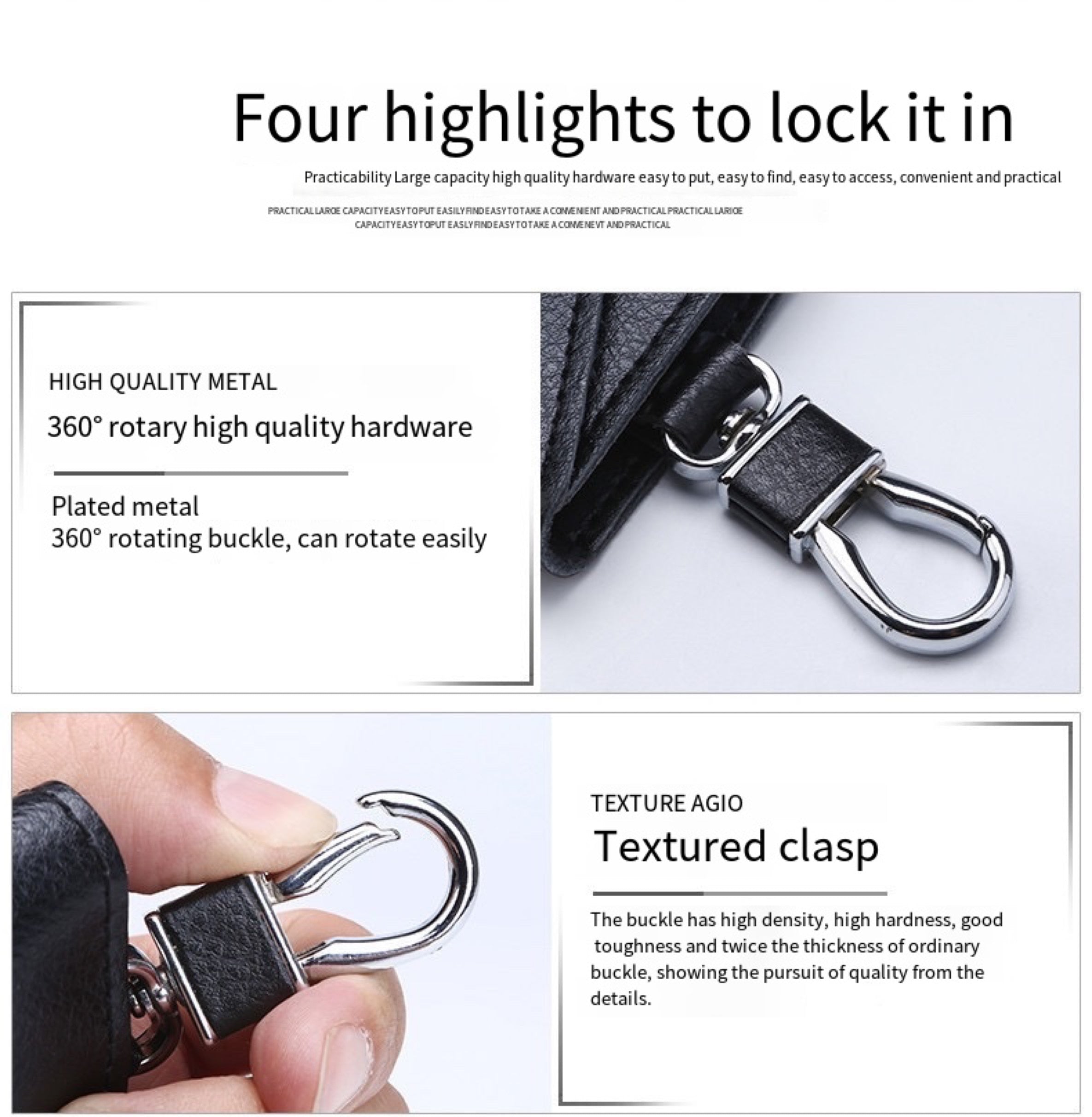 Genuine Leather Keychain Men Women Key Holder Organizer Pouch Cow Split Car Key Wallet Housekeeper Key Case Mini Card Bag - Charlie Dolly