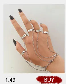 Gothic Punk Skeleton Hand Pendant Necklace For Women Vintage Hip Hop Skull Halloween Jewelry Party Accessories - Charlie Dolly