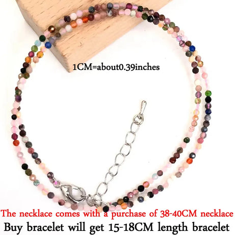 2025 New Boho Exquisite 2mm Natural Stone Necklace Small Chain Ladies Fashion Bracelet Accessories Charm Jewelry Accessorie - Charlie Dolly