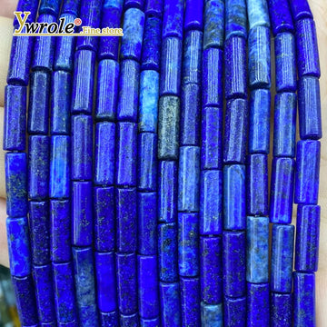 4x13mm Tube Natural Stone AA Lapis Lazuli Loose Spacer Beads for Jewelry Making Diy Bracelet Charms Earrings Accessories