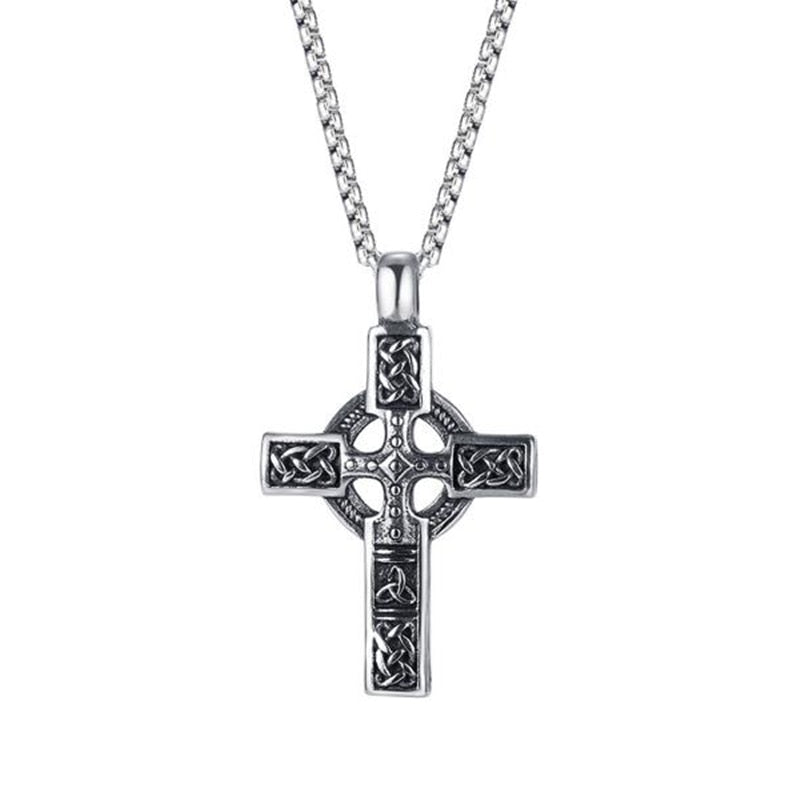 Vintage Odin Celtics Knot Pendant Necklace Men Punk Viking Jewelry Odin Trinity Necklace - Charlie Dolly