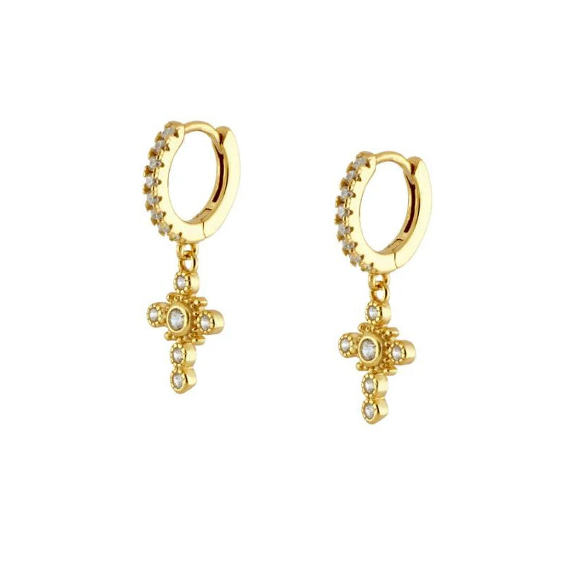 ISUEVA Gold Plated Hoop Earrings Set for Women Retro Boho Piercing Ear Cuffs Stud Drop Dangle Earrings 2023 Jewelry Accessories
