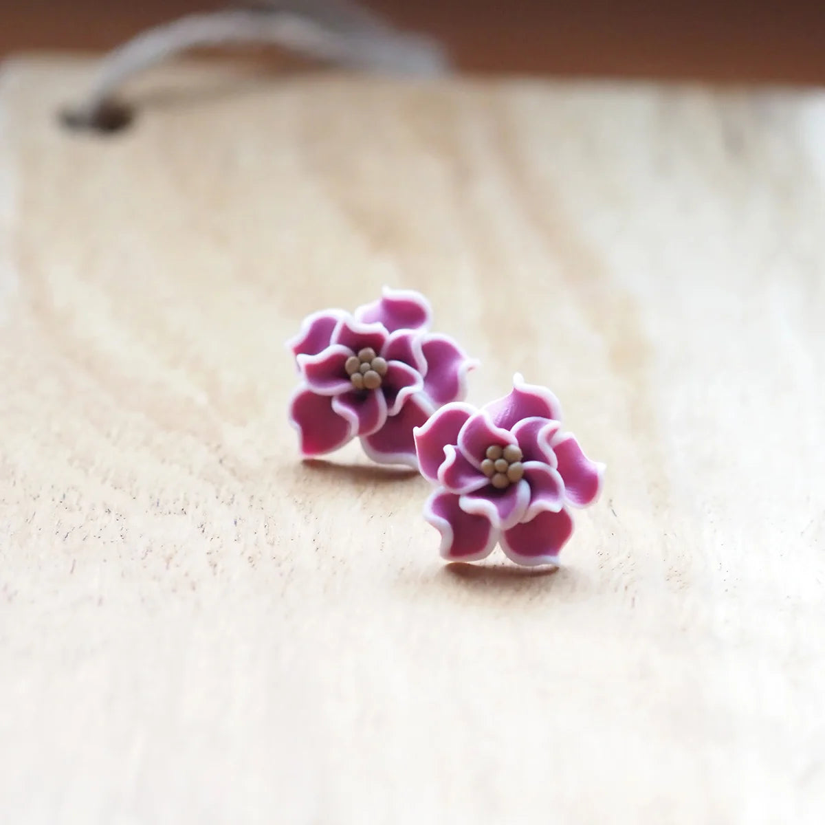 Trendy Handmade Polymer Clay Flower Earrings, 3D Floral Studs for Women,Lightweight Boho Statement Jewelry, Chic Gift