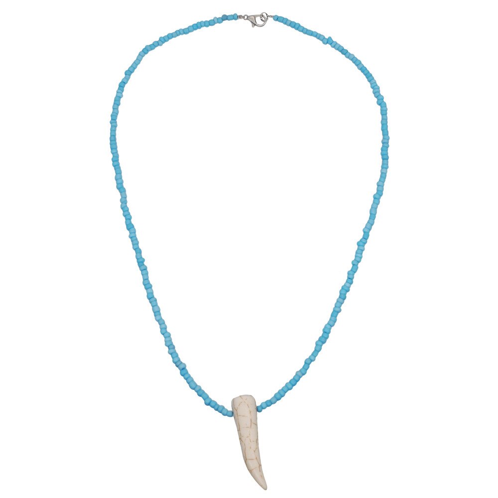 Handmade Beaded Shell Pendant Necklace Pearl Flower Clavicle Chain Vintage Turquoise Choker Necklace Jewelry for Women Gifts - Charlie Dolly