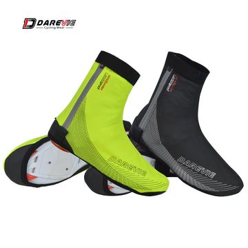 DAREVIE Cycling Shoes Covers Pu Rubber Waterproof Cycling Shoes Cover Windproof Cycling Lock Shoes Cover Slippers Pro Race Speed - Charlie Dolly