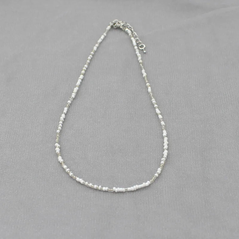 Boho Natural Shell Heart Simple Beads Necklace Fashion Sweet Neck Collar Choker Short Chain Handmade Collier Female Jewelry Gift