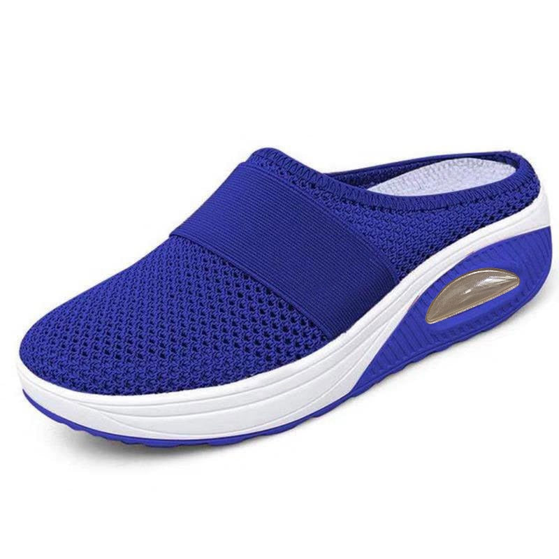 Air Cushion Slip-On Women Walking Shoes Orthopedic Diabetic Ladies Platform Mules Mesh Slippers Wedge Female Sneaker - Charlie Dolly