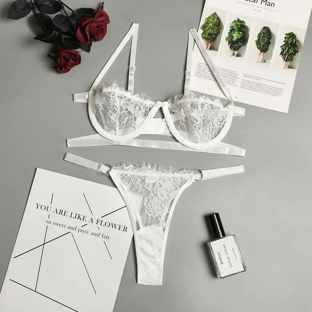Sexy Lingerie Woman Lace Transparent Underwear Fairy Embroidery Brief Charlie Dolly Sexy Lingerie Woman Lace Transparent Underwear Fairy Embroidery Brief Charlie Dolly