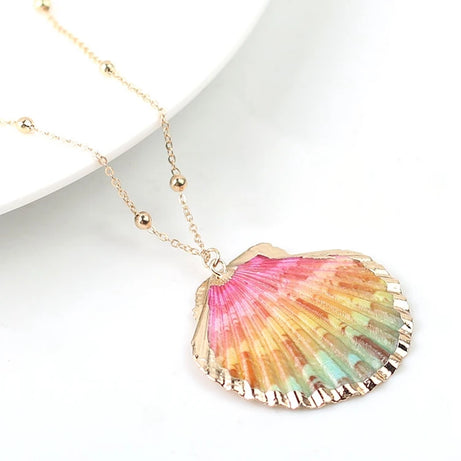 Conch Shell Boho Pendant Necklace