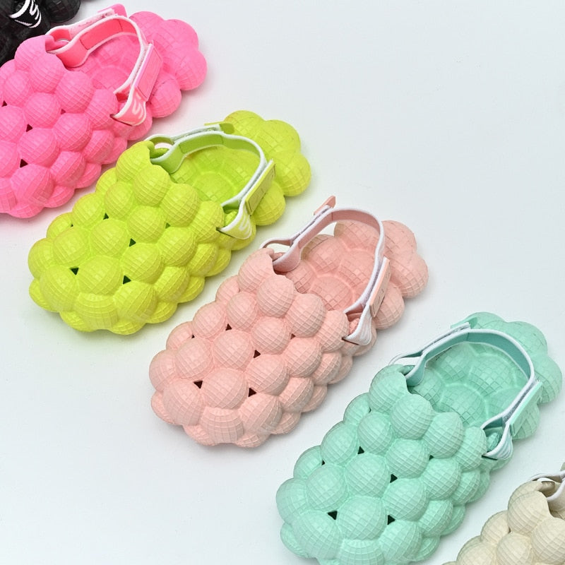Comwarm Toddler Children Bubble Slippers  Kids Summer Sandals Outdoor Leisure Beach Slides Boys Girls Closed Toe Home Shoes - Charlie Dolly