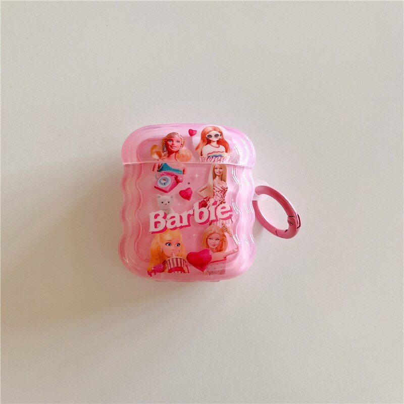 Anime Barbie Silicone Earphone Case for Airpods 1 2 3 Pro Kawaii Cartoon Bluetooth Wireless Headset Protective Cover Box Gifts
