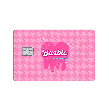 14 Styles Kawaii Barbie Matte Card Stickers Cartoon Fashion Diy Credit Debit Card Game Card Skin Sticker Cover Decor Only Front