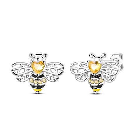 Sterling Silver Clover Butterfly Hoop Earrings Jewelry