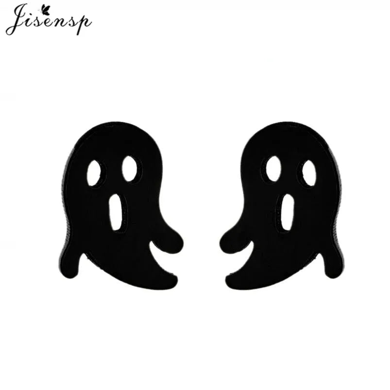 Punk Ghost Pumpkin Earrings for Women Men Stainless Steel Ear Studs Halloween Jewelry Eyes Skull Earrings Thanksgiving Gift - Charlie Dolly