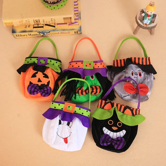 Halloween Hand Bag Witch Pumpkin Trick Or Treat Party Horror Ghost Festival Parti Happy Helloween Day Decor For Home 2024 Boo