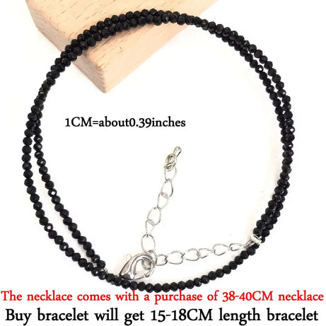 2mm Gemstone Beaded Necklace & Bracelet