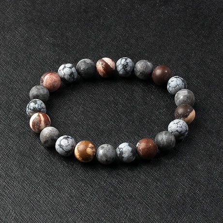 Nine Planets Solar System Beaded Bracelet, Natural Stone Galaxy Cosmic Talisman