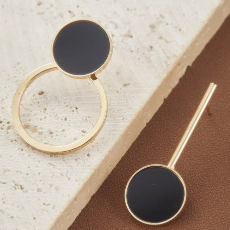 Asymmetric Geometric Hoop Statement Earrings Jewelry