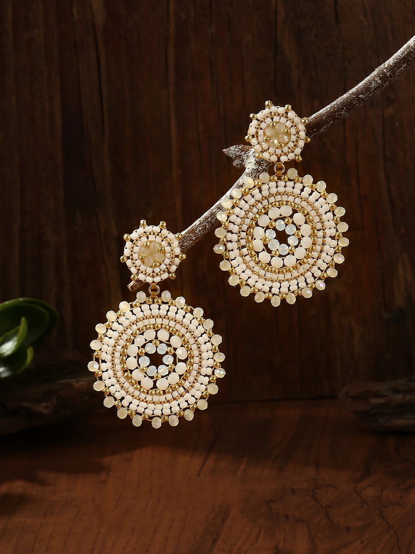 Boho Colorful Seed Beads Earrings for Women Luxury Handmade Crystal Round Woven Dangle Earrings Fashion Jewelry Gifts
