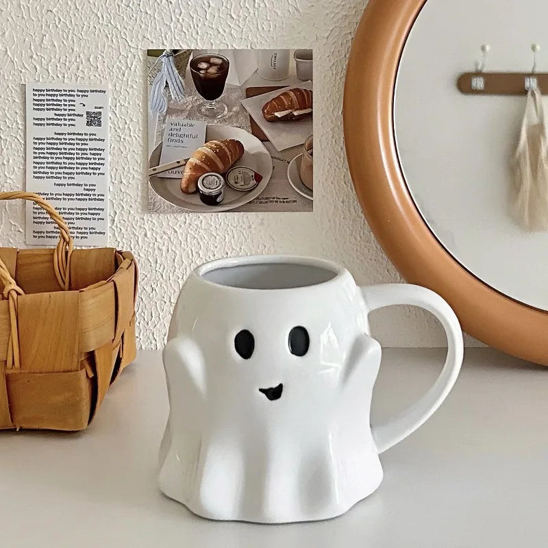 Easter Halloween Ghost Elf 3D Creative Cute Couple Mug Gift Afternoon Tea Breakfast Milk Cup Home Office Drinking Ceramic Cup - Charlie Dolly