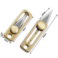 JINRUI New brass Mini push knife pocket push-pull knife portable EDC key chain pendant sharp self-defense unpacking knife - Charlie Dolly