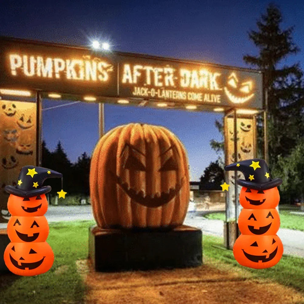 Halloween Standing Inflatable Pumpkin Windproof Stacked Pumpkins Festival Theme Party House Outdoor Courtyard Tumbler Toy Props - Charlie Dolly
