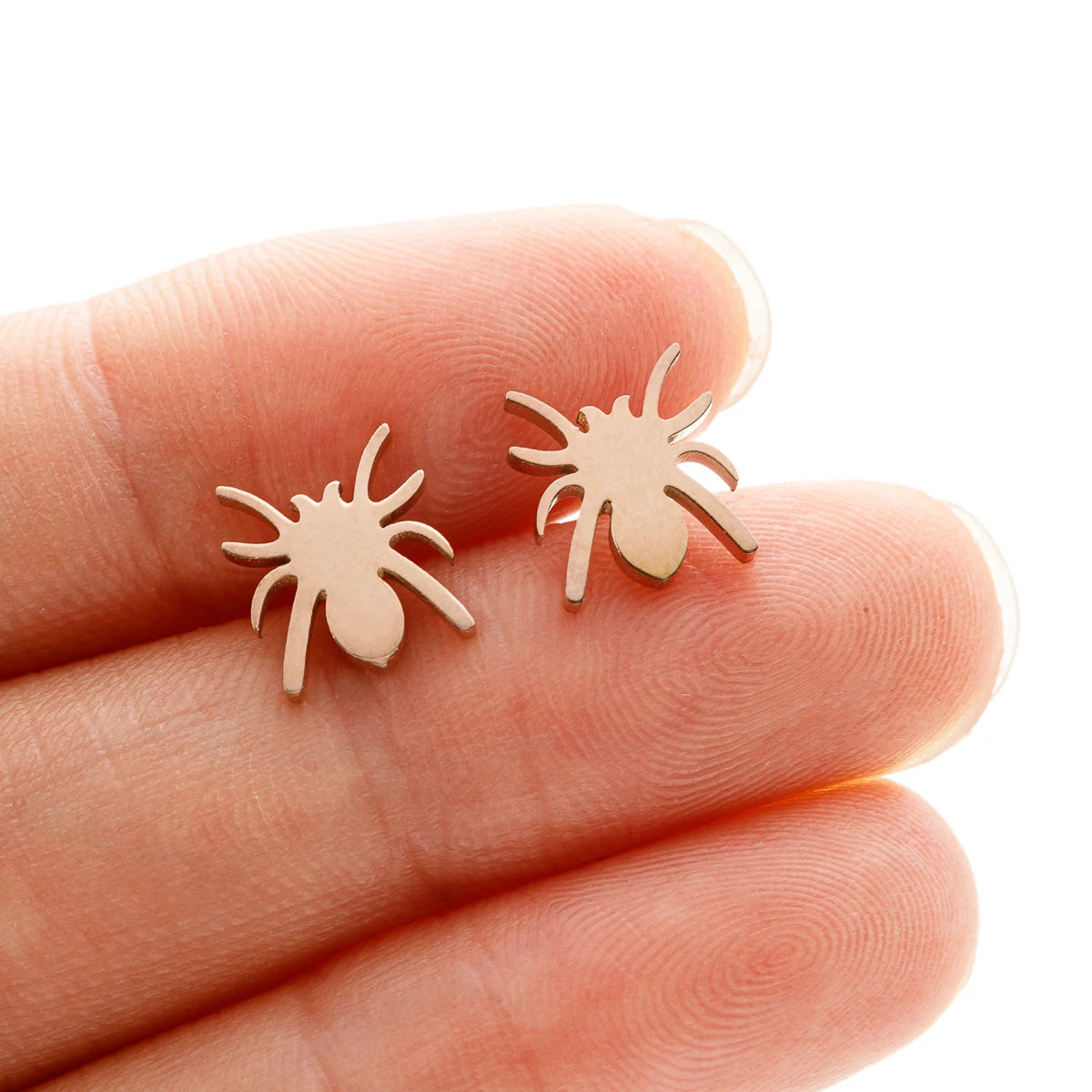 Cartoon Spider And Web Stainless Steel Stud Earrings For Women Punk Black Animal Bat Piercing Earings Halloween Party Gifts - Charlie Dolly