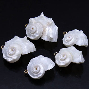 1pc 18-30mm Fashion Natural Shell White Conch Pendant Big Size Animal Shape for Jewelry Accessories DIY Making Necklace Earrings