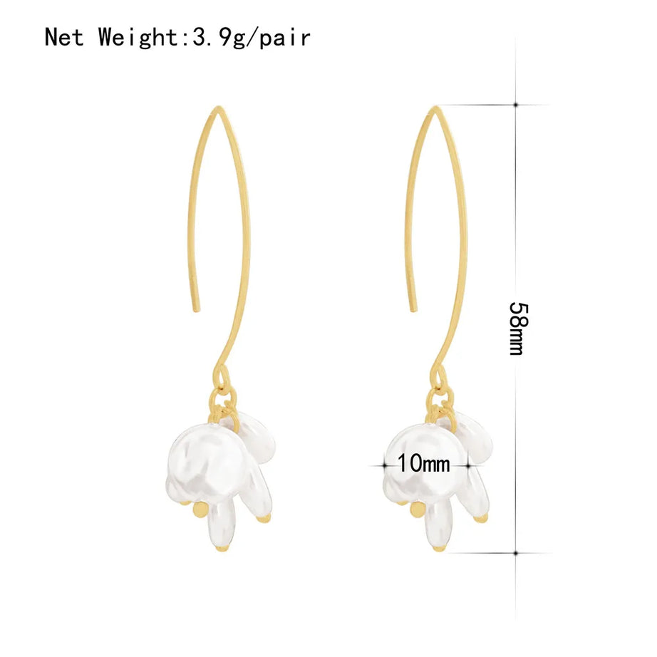 Irregular Pearl Ear Clip Earrings Jewelry