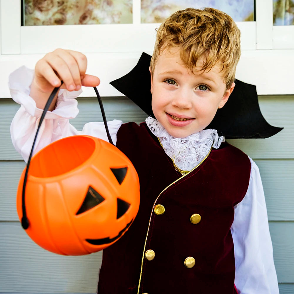 Halloween Pumpkin Bucket for Candy Snack Gift Holder Portable Boxes Kids Trick or Treat Packaging Halloween Decoration 2024 - Charlie Dolly