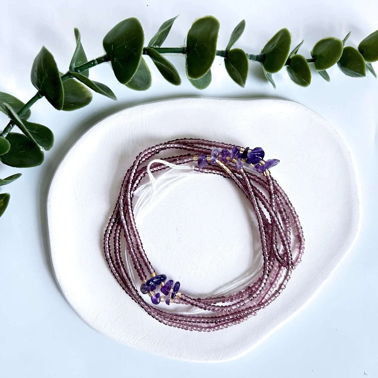 Boho Natural Crystal Crushed Stone Beaded Waist Chain for Women Summer 115cm Handmade Colorful Seed Beads Body Jewelry Gift