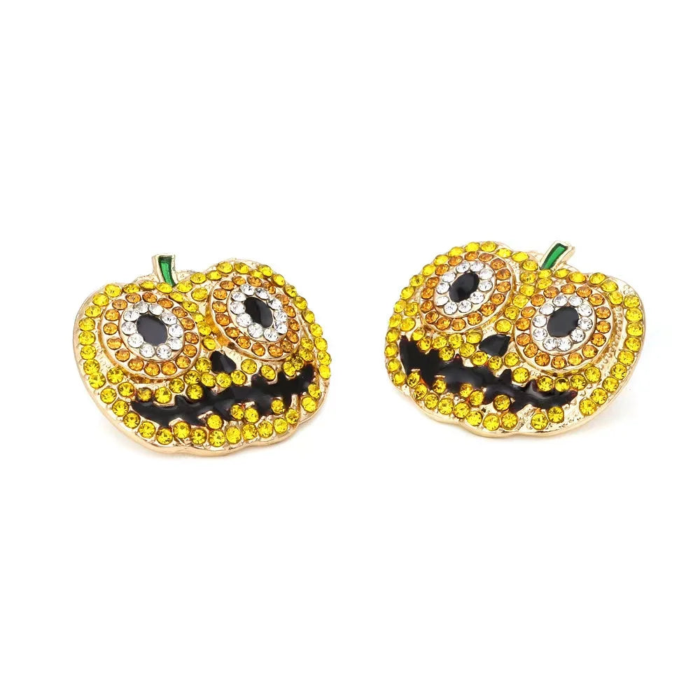 Exaggerated Rhinestone Characters Earrings for Woman 2023 Halloween Earrings Jewelry Party Casual - Charlie Dolly