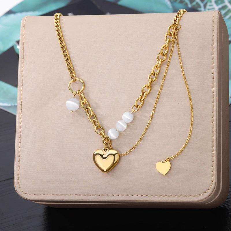 Stainless Steel Geometry Star Moon Butterfly Pendant Multilayer Chain Choker Necklace For Women Wedding Accessories Dropshipping - Charlie Dolly