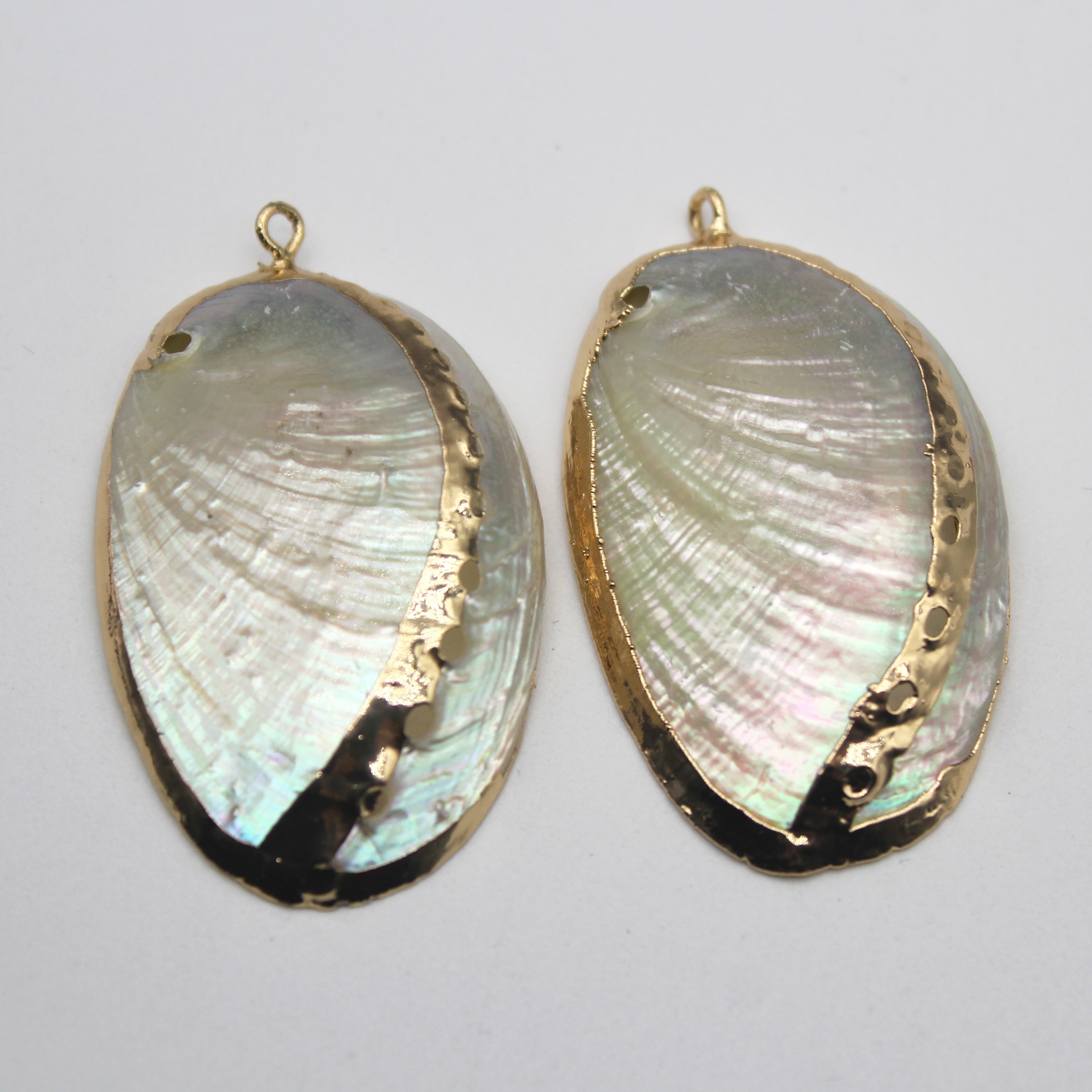 Natural Abalone Shell Pendant Beads Personality Ornaments For Jewelry Making DIY Necklace Earring Bracelet Handmade Accessories - Charlie Dolly