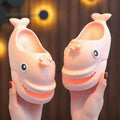 Creative Pink Shark Slippers Girls Boys Bubble Slides Shoes Kids Beach Shark Sandals Home Slipper Babi Indoor Shoes - Charlie Dolly
