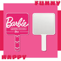 Barbie Kawaii Pink Makeup Hand Held Mirror Anime Fashion Square Vanity Mirror with Handle Compact Mirrors Gifts for Ladies Toys - Charlie Dolly