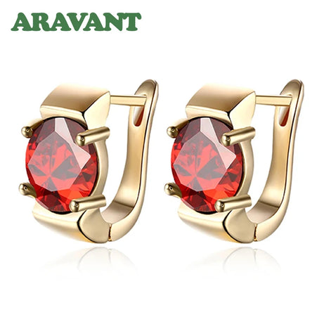 925 Silver Amethyst Hoop Earrings, Colorful Gemstone Wedding Jewelry