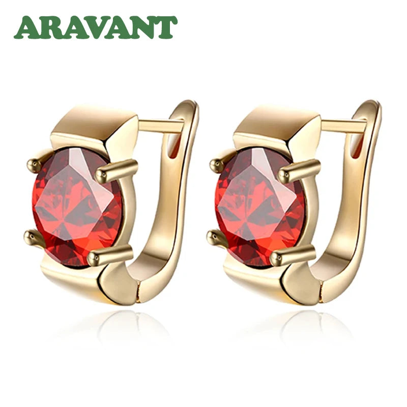 Aravant 925 Silver Amethyst Hoop Earrings For Women Wedding Jewelry