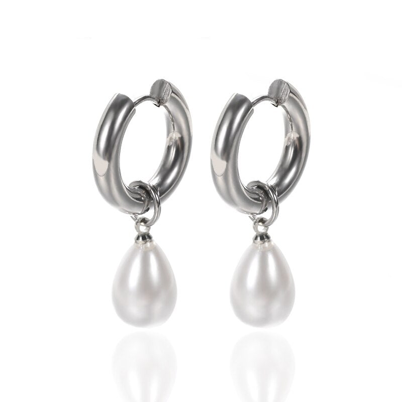 Imitation Pearl Earrings Women Fashion Snowflake Crystal Earrings Charm Zircon Jewelry Cute Earrings Best Choice for Couple Gift - Charlie Dolly