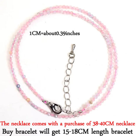 2mm Gemstone Beaded Necklace & Bracelet