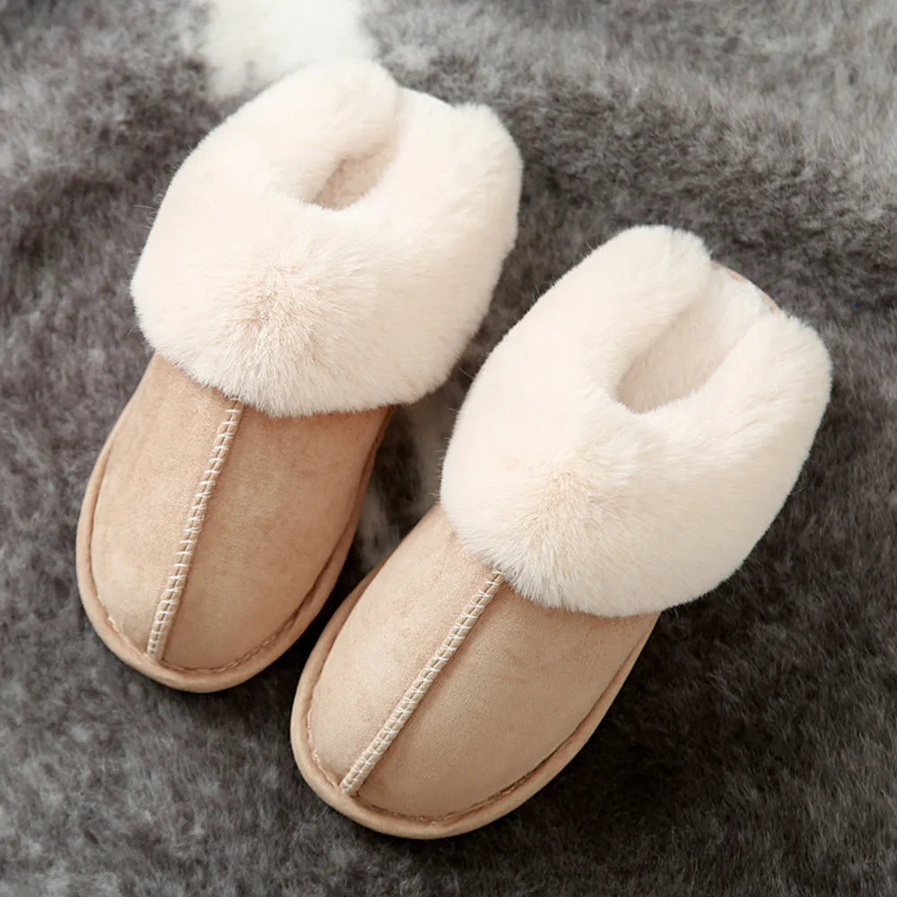 Winter 2023 Warm Soft Women's Fashion And Indoor Plush Slippers Australian U Style High Quality  Cotton Shoes Size 35-45 - Charlie Dolly