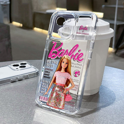 Y2K Girls Barbie Smartphone Shell Fashion Transparent Women Iphone 14Promax Protective Case Anime Cell Cover Accessory Gifts