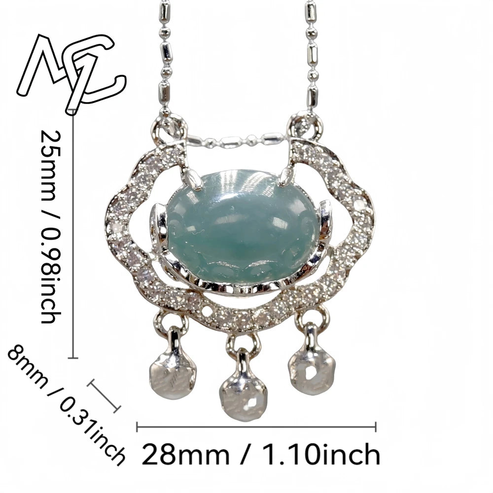925 Silver Inlay Burmese Jade Adjustable Flower Gourd Butterfly Pendant Ring Emerald Rose Natural Green Women Jewelry Customized