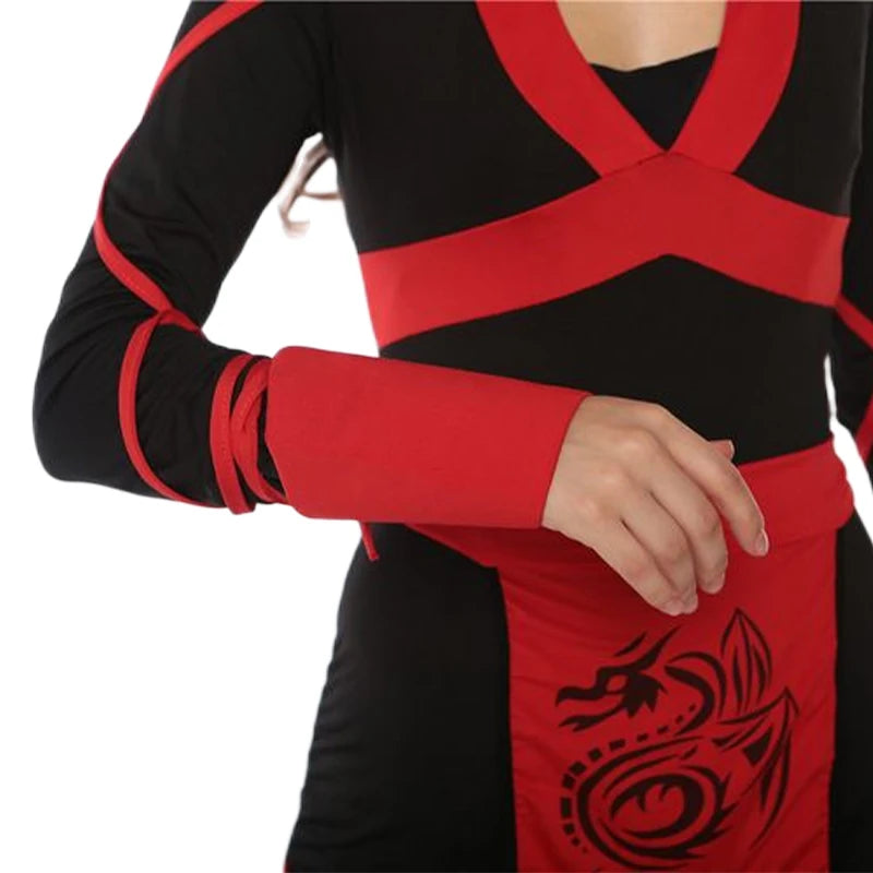 Women Sexy Ninja Costume Anime Dragon Samurai Ninja Cosplay Jumpsuit Uniform Sexy Suit Female Adult Halloween costume - Charlie Dolly