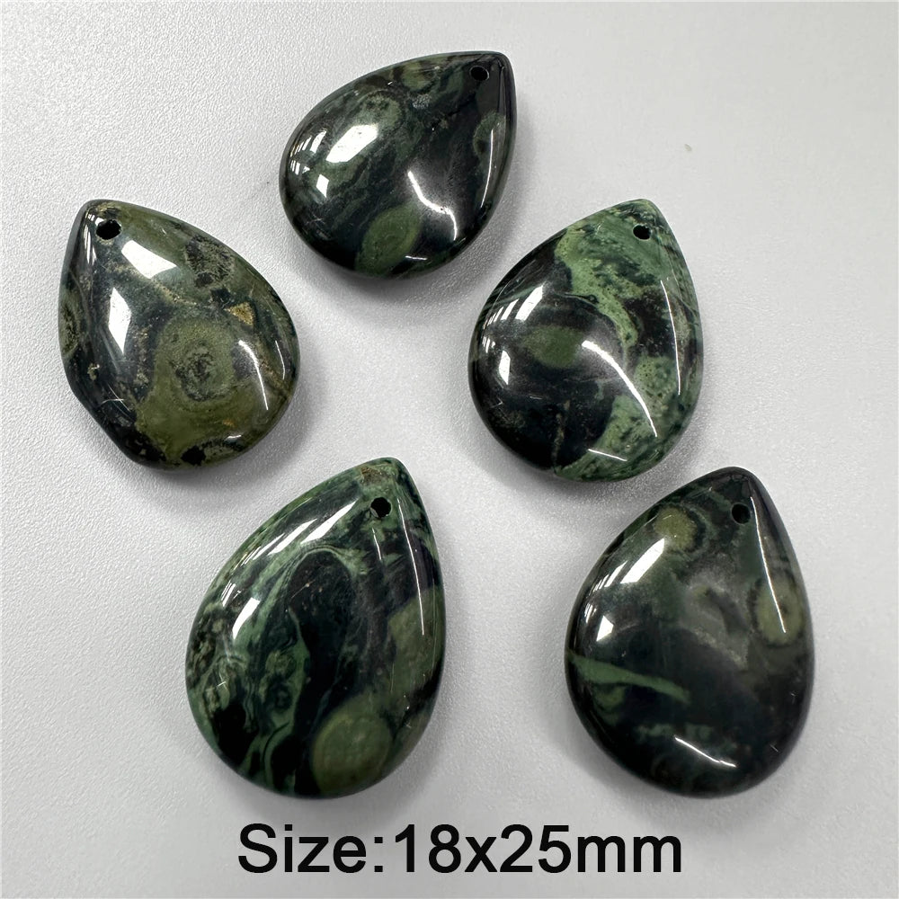 Natural Water Drop Stone Pendant 18x25mm Lapis Lazuli Amethysts Quartzs Charms Bead For Jewelry Making DIY Necklaces Earrings