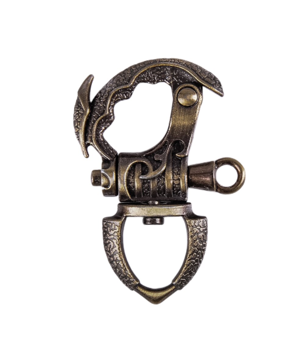 2X Heavy Robot Novel Retro Brass Trigger Swivel Bolt Clasps Motorcycle Biker Key Wallet Chain Keychain Fob Clip Clasp Hook - Charlie Dolly