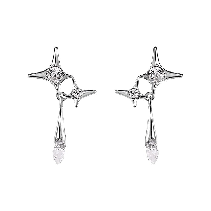 Cool Y2K Star Drop Earrings Hot Girl Harajuku Creative Planet Pearl Crystal Stars Earings Korean Fashion for Women Punk Jewelry - Charlie Dolly