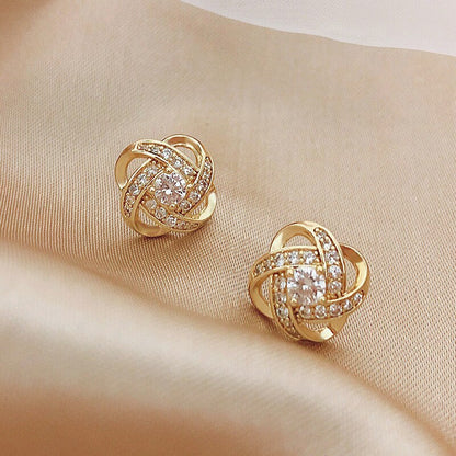 Cute Bowknot Stud Earrings For Women Golden Korean Accessoires Fashion Jewelry pendientes mujer boucle d’oreille femme brincos